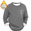 Sweats A Capuche Et Sweat-Shirts LITB | Graphic Lettre Homme Du Quotidien Sweat Shirt Sport Exterieur Vacances Sweats Manche Longue Col Ras Du Cou Imprimer Toison Automne Hiver Designer Sweat A Capuche