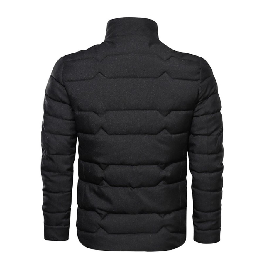 Vetements D'Exterieur Pour Hommes LITB | Homme Manteau D Hiver Veste D Hiver Doudoune Zippe Poche Polyester Poche Bureau Et Carriere Rendez-Vous Casual Quotidien Normal Mode Decontractees Coupe Vent Chaud Hiver Plein