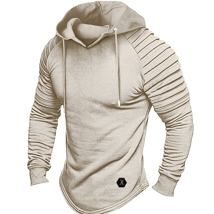 Sweats A Capuche Et Sweat-Shirts LITB | Homme Sweat A Capuche Tactique Vert Veronese Capuche Plein Sport & Loisir Du Quotidien Vacances Vetement De Rue Frais Decontractees Automne Hiver Vetement Tenue Pulls Capuche