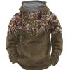 Sweats A Capuche Et Sweat-Shirts LITB | Bloc De Couleur Tribal Homme Du Quotidien 3D Effet Sweat A Capuche Vacances Sortie Vetement De Rue Sweats A Capuche Manche Longue Capuche Imprimer Lacet Printemps & Automne Designer Sweat