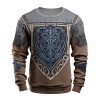 Sweats A Capuche Et Sweat-Shirts LITB | Graphic Viking Homme Mode 3D Effet Sweat A Capuche Vacances Sortie Vetement De Rue Sweats Col Ras Du Cou Imprimer Printemps & Automne Designer Sweat A Capuche