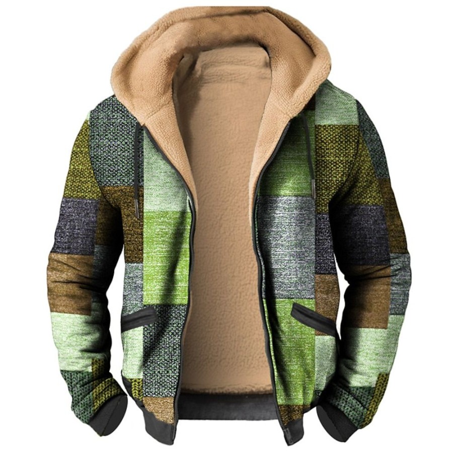 Sweats A Capuche Et Sweat-Shirts LITB | Graphic Bloc De Couleur Homme Du Quotidien 3D Effet Sweat A Capuche Vacances Sortie Sweats A Capuche Manche Longue Capuche Imprimer Automne Hiver Designer Sweat A Capuche