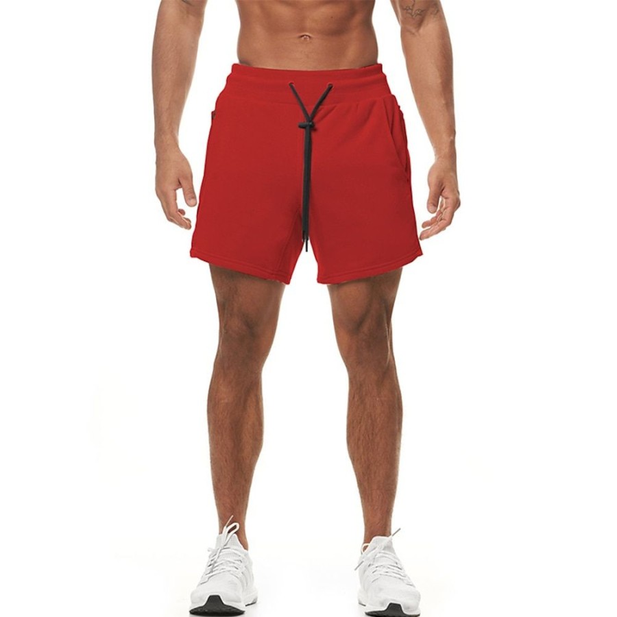 Bas Pour Hommes LITB | Short De Sport Pour Homme Short De Surf Short De Course Short D Entrainement Poche Cordon De Serrage Taille Elastique Plaine Confort Doux Court Sport Plein Air Decontracte Vacances Streetwear Elegant Vert Armee Micro-Elastique