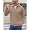 Sweats A Capuche Et Sweat-Shirts LITB | Homme Sweat Shirt Sweat-Shirt Quart De Fermeture Eclair Demi Fermeture Eclair Plein Sport & Loisir Du Quotidien Vacances Vetement De Rue Basique Decontractees Printemps