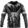 Sweats A Capuche Et Sweat-Shirts LITB | Homme Sweat A Capuche Fonce Capuche Chevaliers Templiers Imprimes Photos Imprimer Du Quotidien Des Sports 3D Effet Vetement De Rue Design Basique Printemps & Automne Vetement Tenue