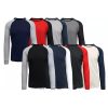 T-Shirts Et Debardeurs Pour Hommes LITB | Homme T Shirt Tee T-Shirt Chemise A Manches Longues Bloc De Couleur Manches Raglan Col Ras Du Cou Plein Air Vacances Manche Longue Patchwork Vetement Tenue Mode Design Basique Thermique