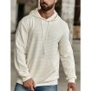 Sweats A Capuche Et Sweat-Shirts LITB | Homme Sweat A Capuche Capuche Plein Poche Sport & Loisir Du Quotidien Vacances Vetement De Rue Frais Decontractees Printemps & Automne Vetement Tenue Pulls Capuche Pulls Molletonnes Beige