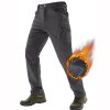 Bas Pour Hommes LITB | Homme Pantalon Cargo Pantalon En Molleton Pantalons A Coquille Souple Pantalons De Camping Pantalons D Hiver Poche Zippee Plein Confort Respirable Toute La Longueur Exterieur Camping Et Randonnee