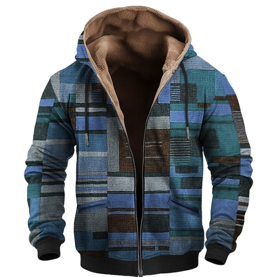 Sweats A Capuche Et Sweat-Shirts LITB | Graphic Bloc De Couleur Homme Du Quotidien 3D Effet Sweat A Capuche Vacances Sortie Sweats A Capuche Manche Longue Capuche Imprimer Automne Hiver Designer Sweat A Capuche