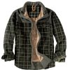 Vetements D'Exterieur Pour Hommes LITB | Homme Chemise Veste Veste Polaire Chemise Exterieur Usage Quotidien Chaud Poche Bouton Pression Automne Hiver Plaid Mode Vetement De Rue Revers Normal Fonce