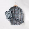 Boutique De Linge LITB | Homme Chemise Chemise Lin Chemise Decontractee Manche Longue Plaid Mao Printemps & Automne Casual Du Quotidien Vetement Tenue Bouton