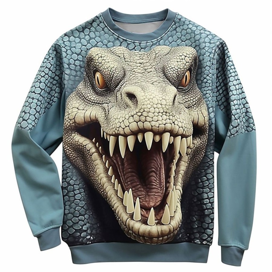 Sweats A Capuche Et Sweat-Shirts LITB | Graphic Animal Homme Mode 3D Effet Sweat A Capuche Vacances Sortie Vetement De Rue Sweats Manche Longue Col Ras Du Cou Imprimer Printemps & Automne Designer Sweat A Capuche