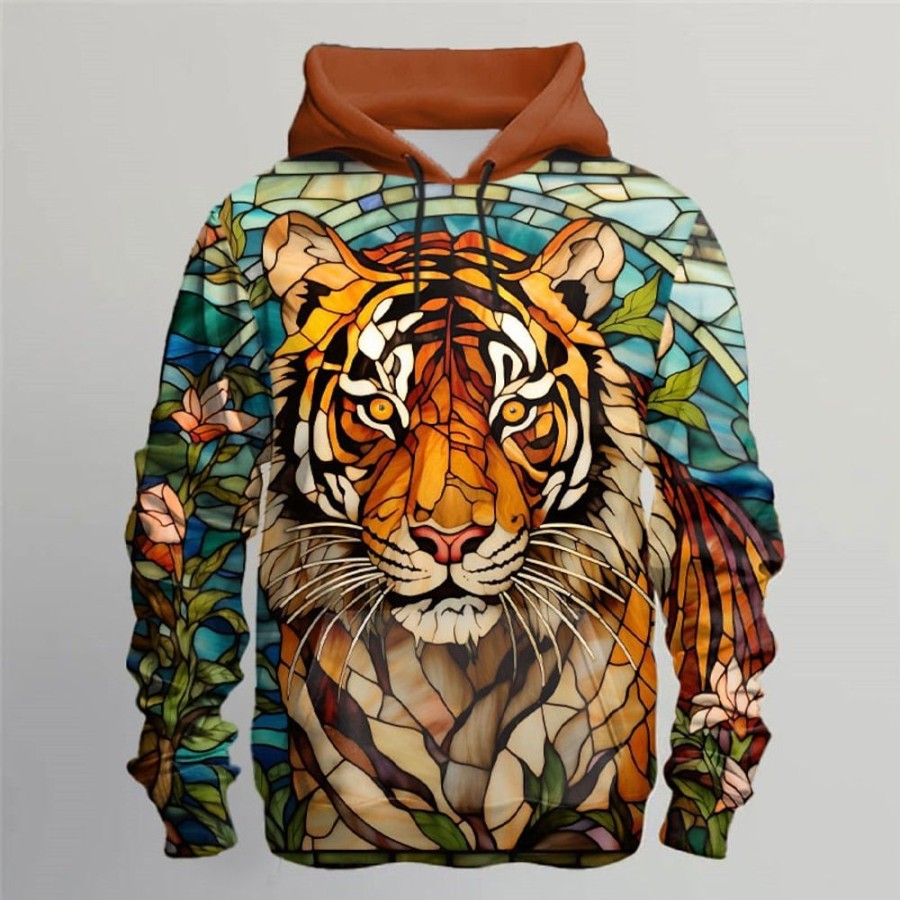 Sweats A Capuche Et Sweat-Shirts LITB | Graphic Animal Homme Mode 3D Effet Sweat A Capuche Sport Exterieur Vacances Vetement De Rue Sweats A Capuche Manche Longue Capuche Imprimer Poche Avant Printemps & Automne Designer Sweat