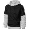 Sweats A Capuche Et Sweat-Shirts LITB | Homme Sweat A Capuche Capuche Bloc De Couleur Patchwork Poche Sport & Loisir Du Quotidien Vacances Vetement De Rue Frais Decontractees Printemps & Automne Vetement Tenue Pulls Capuche Pulls Noir