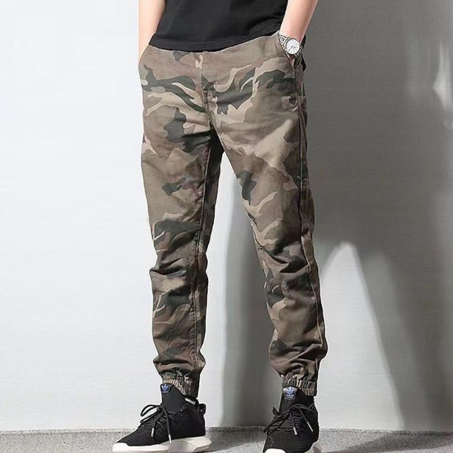 Bas Pour Hommes LITB | Homme Pantalon Cargo Pantalon Cargo Pantalon Camouflage Poche Camouflage Confort Respirable Exterieur Du Quotidien Sortie Mode Decontractees