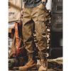 Bas Pour Hommes LITB | Homme Pantalon Cargo Pantalon Cargo Vetements Techniques Poche Cordon Taille Elastique Plein Confort Respirable Exterieur Du Quotidien Sortie Melange De Coton Mode Decontractees