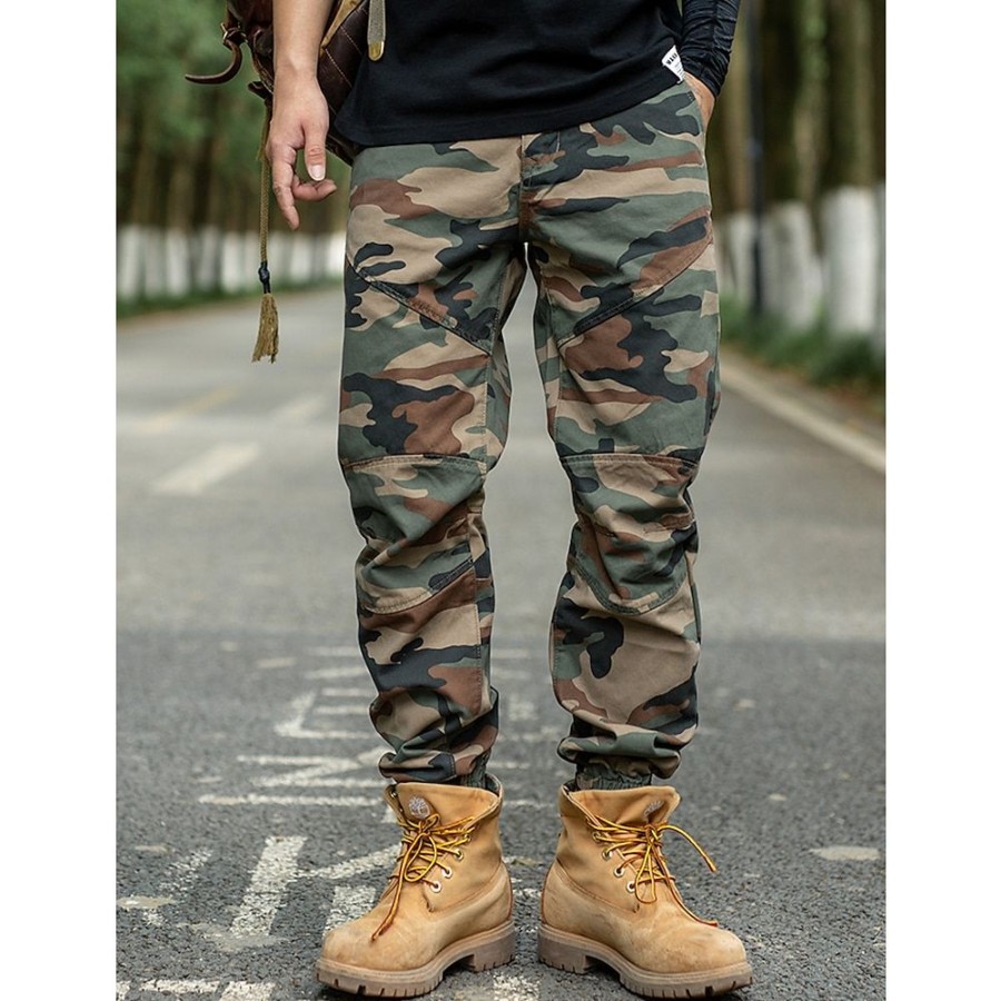 Bas Pour Hommes LITB | Homme Pantalon Cargo Pantalon Cargo Pantalon Pantalon Camouflage Poche Camouflage Confort Respirable Exterieur Du Quotidien Sortie Mode Decontractees