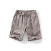 Bas Pour Hommes LITB | 100% Lin Homme Short Short En Lin Short D Ete Cordon Taille Elastique Poche Avant Plein Confort Respirable Court Casual Du Quotidien Vacances Mode Style Classique