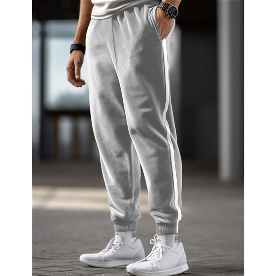 Bas Pour Hommes LITB | Homme Joggings Pantalon Jogger Pantalon Pantalon En Velours Cordon Taille Elastique Manchette Elastique Mosaique Confort Respirable Casual Du Quotidien Vacances Sportif Mode