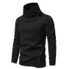 Sweats A Capuche Et Sweat-Shirts LITB | Homme Sweat Shirt Col Mao Bloc De Couleur Patchwork Sport & Loisir Du Quotidien Vacances Vetement De Rue Basique Decontractees Printemps & Automne Vetement Tenue Pulls Capuche Pulls Molletonnes Noir