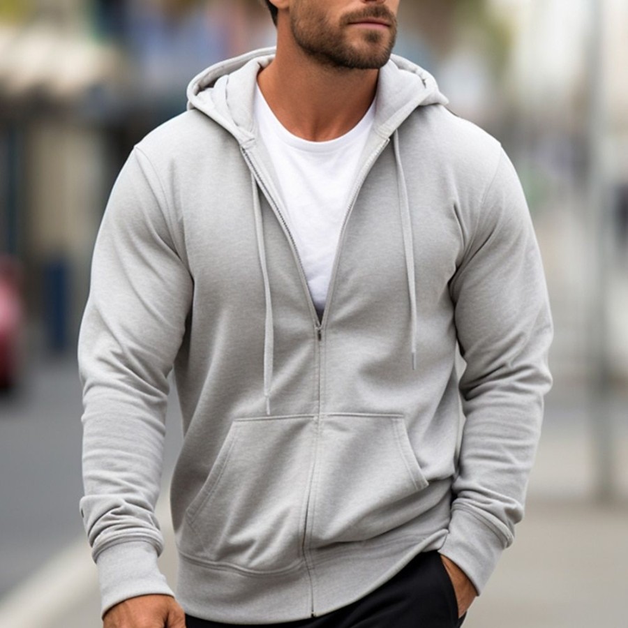 Sweats A Capuche Et Sweat-Shirts LITB | Homme Sweat A Capuche Capuche Plein Sport & Loisir Du Quotidien Vacances Vetement De Rue Frais Decontractees Printemps & Automne Vetement Tenue Pulls Capuche Pulls Molletonnes Manche Longue