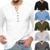 T-Shirts Et Debardeurs Pour Hommes LITB | Homme T Shirt Tee T-Shirt En Tricot T-Shirt Chemise A Manches Longues Plein Bande De Fosse Col Ras Du Cou Plein Air Vacances Manche Longue Tricot Ourlet Asymetrique Vetement Tenue Retro Vintage