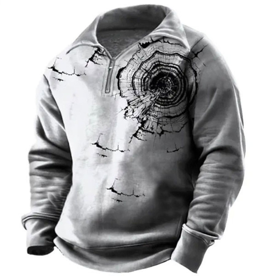 Sweats A Capuche Et Sweat-Shirts LITB | Graphic Toile D Araignee Homme Du Quotidien Sweat Shirt Vacances Sortie Sweats Manche Longue Quarter Zip Imprimer Printemps & Automne Designer Sweat A Capuche