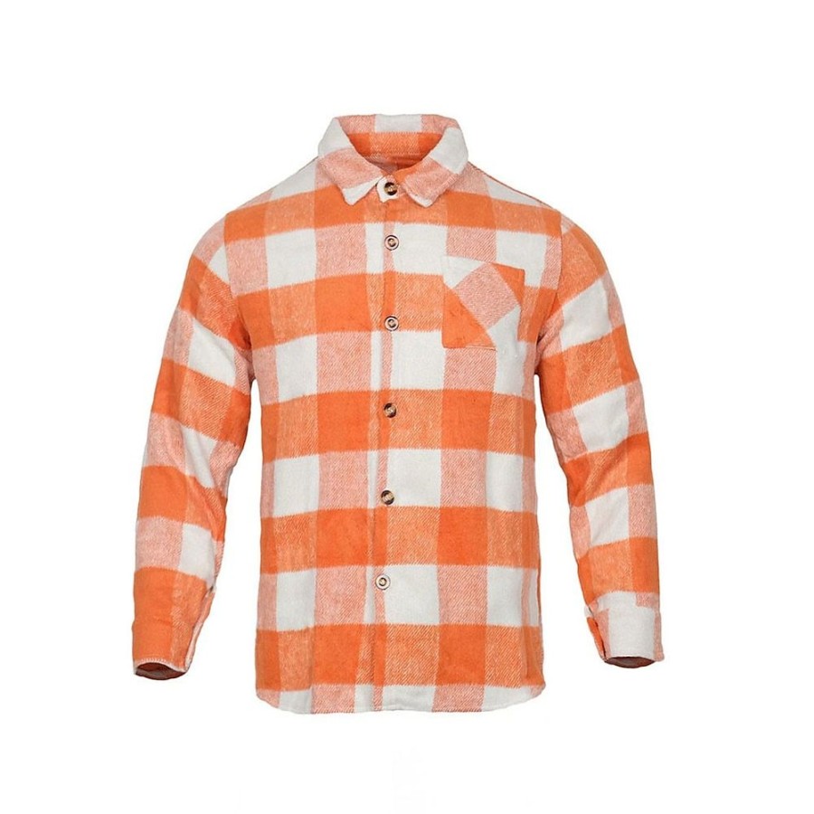 Chemises Pour Hommes LITB | Homme Veste Manche Longue Revers Printemps & Automne Usage Quotidien Sortie Vetement Tenue Orange