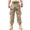 Bas Pour Hommes LITB | Homme Pantalon Cargo Pantalon Cargo Pantalon Tactique Bouton Multi Poche Jambe Droite Camouflage Vestimentaire Casual Du Quotidien Vacances Sportif Mode Claire