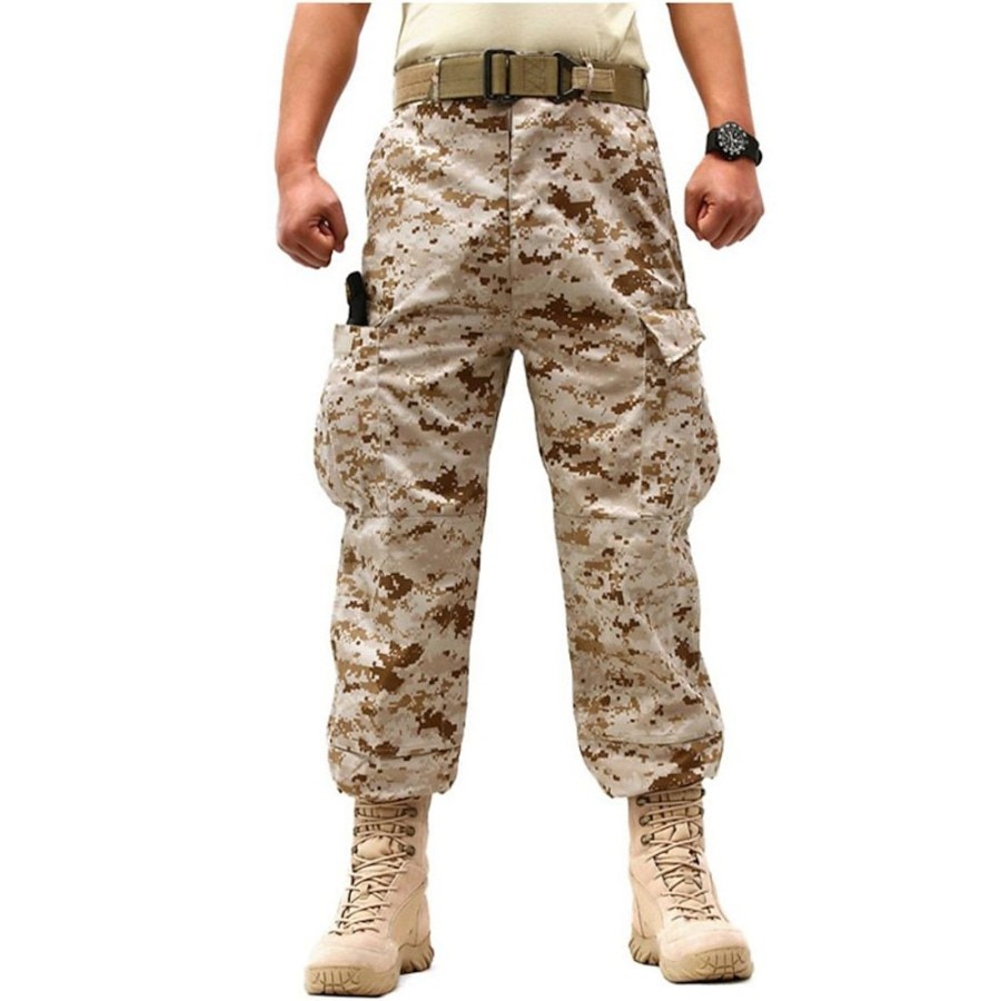 Bas Pour Hommes LITB | Homme Pantalon Cargo Pantalon Cargo Pantalon Tactique Bouton Multi Poche Jambe Droite Camouflage Vestimentaire Casual Du Quotidien Vacances Sportif Mode Claire