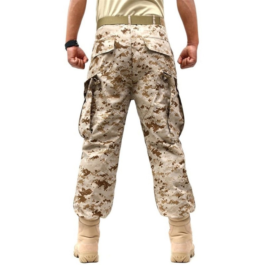 Bas Pour Hommes LITB | Homme Pantalon Cargo Pantalon Cargo Pantalon Tactique Bouton Multi Poche Jambe Droite Camouflage Vestimentaire Casual Du Quotidien Vacances Sportif Mode Claire