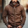 Sweats A Capuche Et Sweat-Shirts LITB | Homme Sweat A Capuche Sweat A Capuche Zippe Capuche Plein Poche Sport & Loisir Du Quotidien Vacances Vetement De Rue Frais Decontractees Printemps & Automne Vetement Tenue Pulls