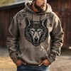 Sweats A Capuche Et Sweat-Shirts LITB | Graphic Loup Homme Mode 3D Effet Sweat A Capuche Sport Exterieur Vacances Vetement De Rue Sweats A Capuche Manche Longue Capuche Imprimer Poche Avant Printemps & Automne Designer Sweat