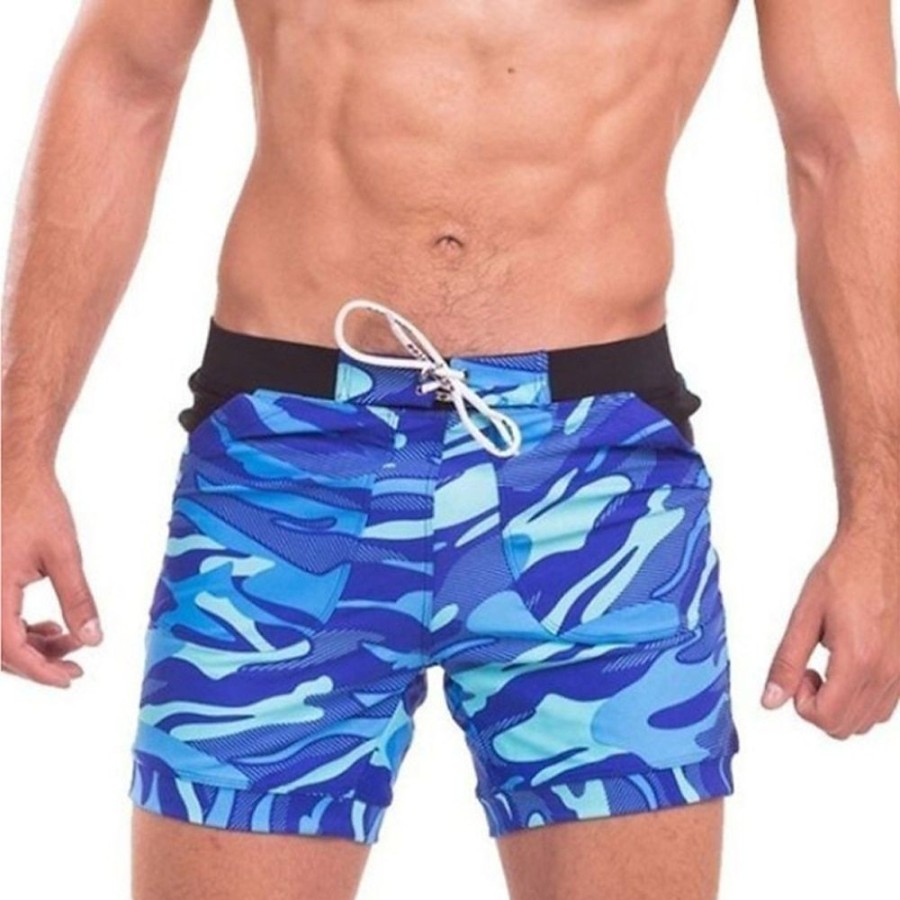 Bas Pour Hommes LITB | Homme Surf Boardshort Short De Bain Short De Bain Short D Ete Short De Plage Patchwork Taille Elastique Camouflage Sechage Rapide Court Du Quotidien Gymnastique Baignade Chic Et Moderne Casual Sport