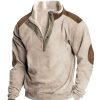 Sweats A Capuche Et Sweat-Shirts LITB | Homme Sweat Shirt Sweat-Shirt Quart De Fermeture Eclair Demi Fermeture Eclair Bloc De Couleur Patchwork Sport & Loisir Du Quotidien Vacances Vetement De Rue Decontractees Polaire