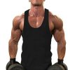 T-Shirts Et Debardeurs Pour Hommes LITB | Homme Debardeur Top Maillot De Corps T-Shirt Sans Manches Couleur Pleine Col Rond Taille Eu / Us Des Sports Gymnastique Sans Manches Vetement Tenue Muscle