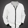 Sweats A Capuche Et Sweat-Shirts LITB | Homme Sweat Shirt Sweat-Shirt Entierement Zippe Col Ras Du Cou Plein Sport & Loisir Du Quotidien Vacances Vetement De Rue Basique Decontractees Printemps & Automne