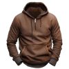 Sweats A Capuche Et Sweat-Shirts LITB | Homme Sweat A Capuche Sweat A Capuche Quart Zippe Capuche Plein Poche Sport & Loisir Du Quotidien Vacances Vetement De Rue Frais Decontractees Printemps & Automne Vetement Tenue