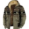 Sweats A Capuche Et Sweat-Shirts LITB | Animal Tribal Homme Du Quotidien 3D Effet Sweat A Capuche Zippe Vacances Sortie Sweats A Capuche Manche Longue Capuche Toison Hiver Designer Sweat A Capuche