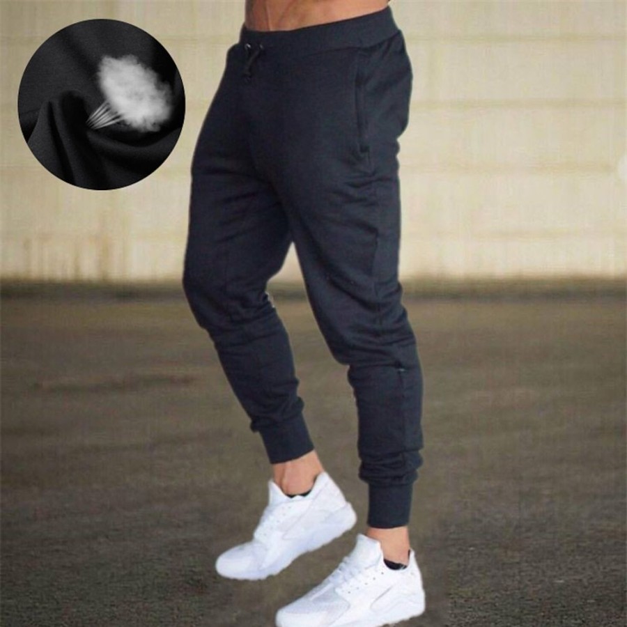 Bas Pour Hommes LITB | Homme Jogging Jogging Pantalon Pantalon De Survetement Bas Couleur Pleine Mode Cordon Basique Effile Vetements Aptitude Exercice Physique Spectacle Fonctionnement