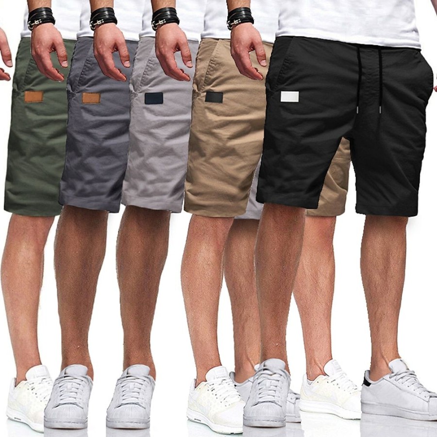 Bas Pour Hommes LITB | Homme Short Cargo Short Couleur Unie Casual Du Quotidien Sportif Mode