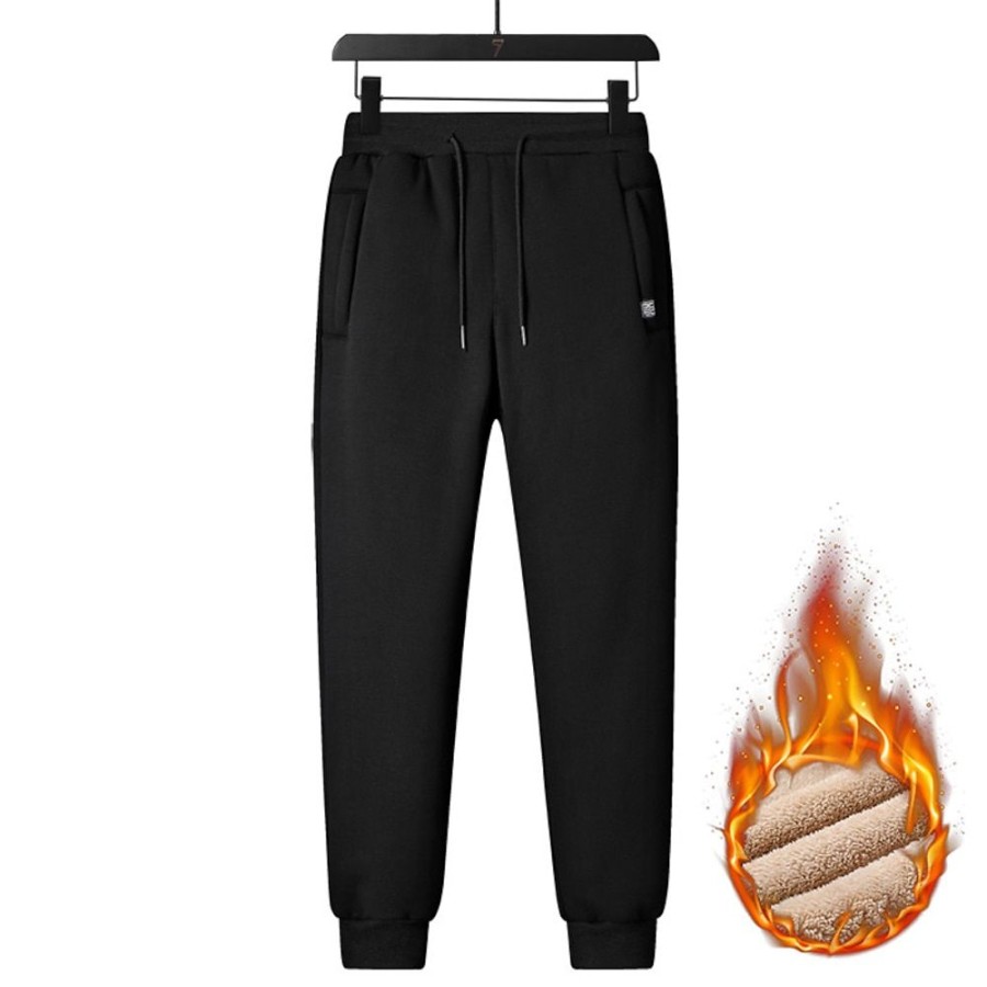 Bas Pour Hommes LITB | Homme Pantalon En Molleton Joggings Pantalon Jogging Pantalons D Hiver Pantalon Poche Plein Confort Respirable Exterieur Du Quotidien Sortie 100% Coton Mode Decontractees Jambe Droite E