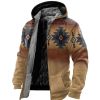 Sweats A Capuche Et Sweat-Shirts LITB | Tribal Imprimes Photos Homme Du Quotidien 3D Effet Sweat A Capuche Zippe Vacances Sortie Sweats A Capuche Manche Longue Capuche Toison Hiver Designer Sweat A Capuche