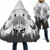 Vetements D'Exterieur Pour Hommes LITB | Totem Abstrait Gothique Homme Veste Polaire Manteau Veste A Capuche Usage Quotidien Sortie Automne Hiver Capuche Manche Longue S M L Polyester Veste Gris