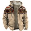 Sweats A Capuche Et Sweat-Shirts LITB | Tribal Imprimes Photos Homme Du Quotidien 3D Effet Sweat A Capuche Zippe Vacances Sortie Sweats A Capuche Manche Longue Capuche Toison Hiver Designer Sweat A Capuche