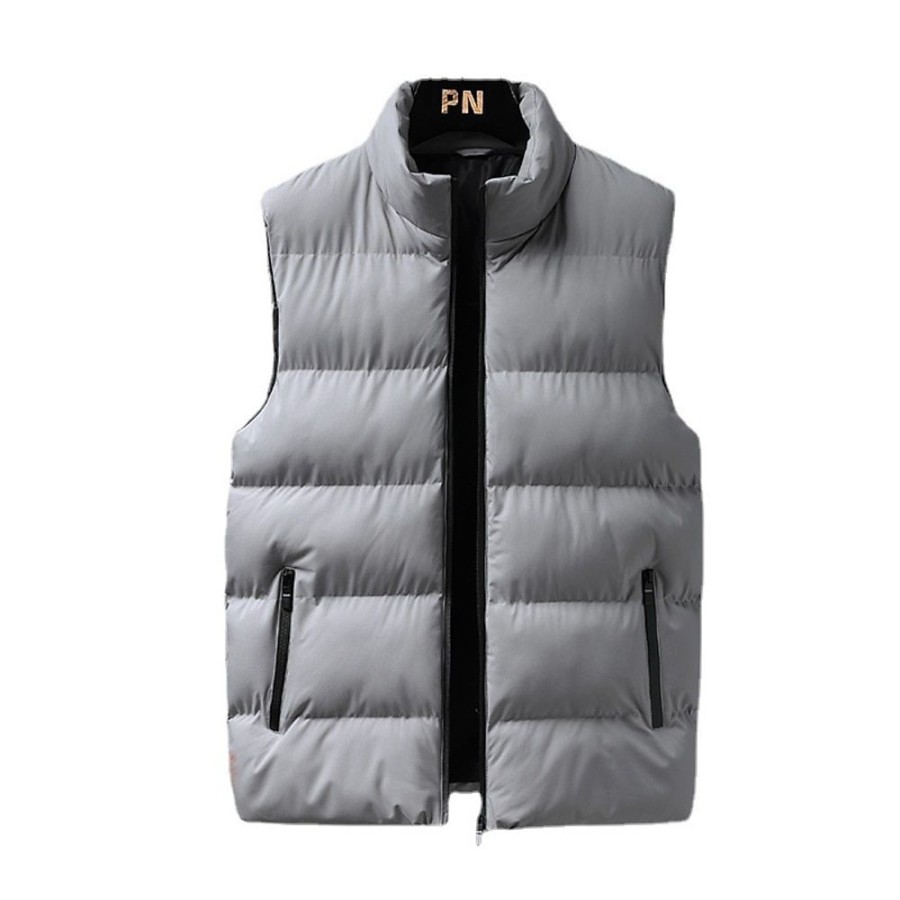 Vetements D'Exterieur Pour Hommes LITB | Homme Gilet Matelasse Veste D Hiver Manteau D Hiver Coupe Vent Chaud Casual Camping Et Randonnee Couleur Unie / Unie Vetements D Exterieur Vetement Tenue