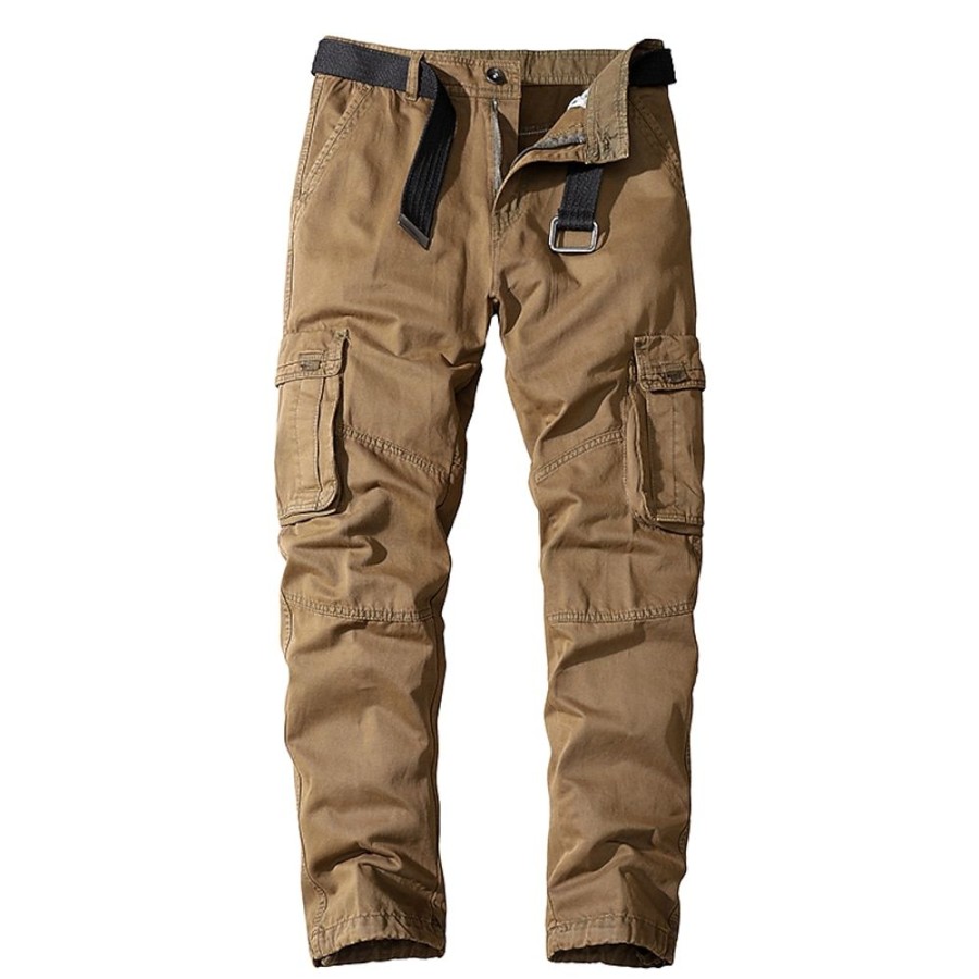 Bas Pour Hommes LITB | Homme Pantalon Cargo Pantalon Zippe Poche Fendu Casual Du Quotidien Micro-Elastique Respirable Couleur Pleine Non Imprimable 30 32 34