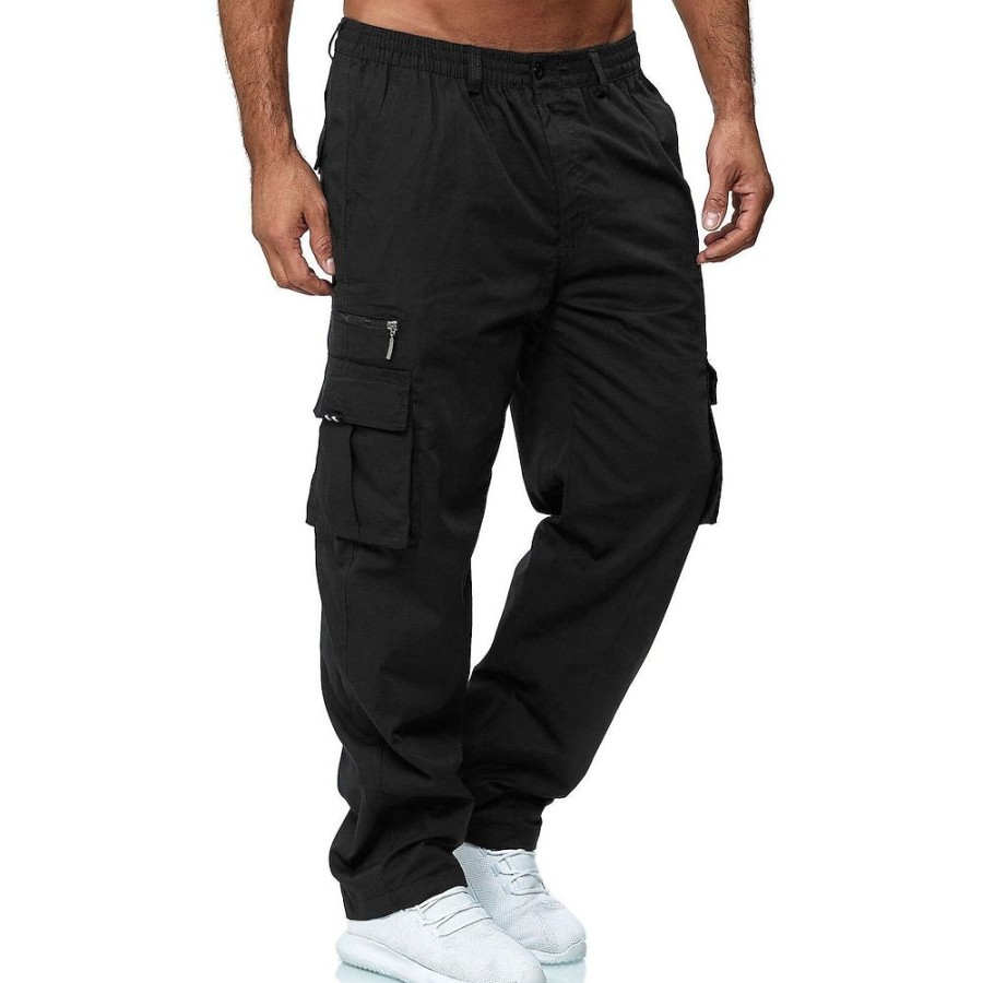 Bas Pour Hommes LITB | Pantalon Cargo Pour Hommes Pantalon De Travail Ample Multi-Poches Pantalon De Plein Air Sport Fitness Pantalon Cargo Pantalon Droit Avec Taille Elastique