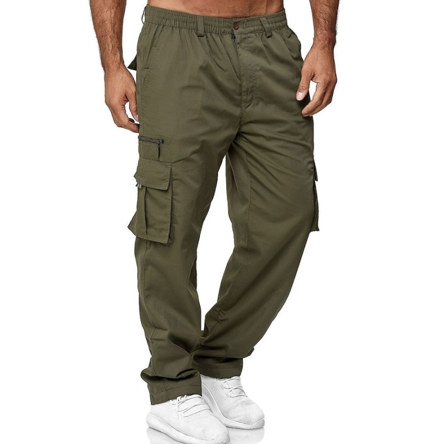 Bas Pour Hommes LITB | Pantalon Cargo Pour Hommes Pantalon De Travail Ample Multi-Poches Pantalon De Plein Air Sport Fitness Pantalon Cargo Pantalon Droit Avec Taille Elastique