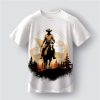 T-Shirts Et Debardeurs Pour Hommes LITB | Graphic Cowboy Du Quotidien Design Retro Vintage Homme 3D Effet T Shirt Tee Sport Exterieur Vacances Sortie T-Shirt Manche Courte Col Ras Du Cou Chemise Printemps Ete Vetement Tenue S M L Xl Blanche